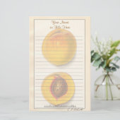  perziken briefpapier (Staand voorkant)