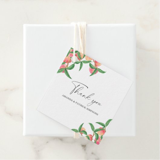 Perziken - Bruiloft Dank u Bedankjes Labels (In situ)