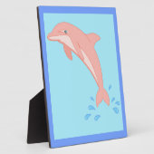 Perziken de roze dolfijn fotoplaat (Zijkant)