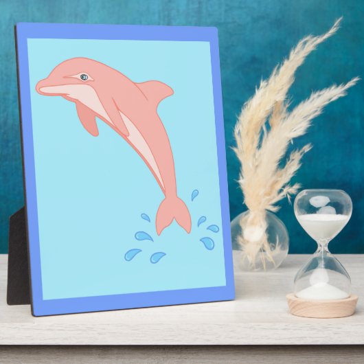 Perziken de roze dolfijn fotoplaat (Zijkant)