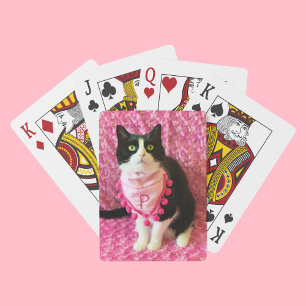 Perziken de Tuxedo Kat Roze Bandana Speelkaarten