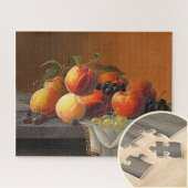 Perziken, druiven en appels, beeldende kunst legpuzzel
