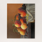 Perziken, druiven en appels, beeldende kunst legpuzzel (Verticaal)
