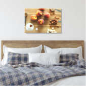 Perziken en amandelen, gevlekt doek canvas afdruk (Insitu (Slaapkamer))