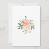 Perziken en Crème Doopmeisje Uitnodiging (Achterkant)