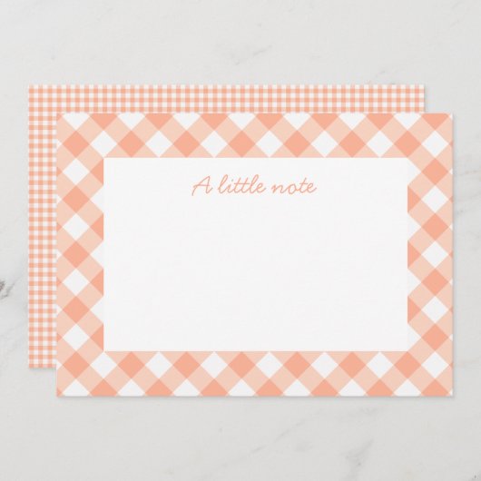 Perziken en Crème platte notitiekaart Kaart (Voorkant / Achterkant)