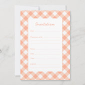 Perziken en Crème platte uitnodigingskaart Kaart (Voorkant)