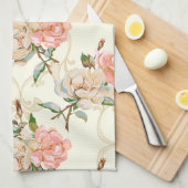 Perziken en keukenafval van Cream Kitchen Theedoek (Quarter Fold)