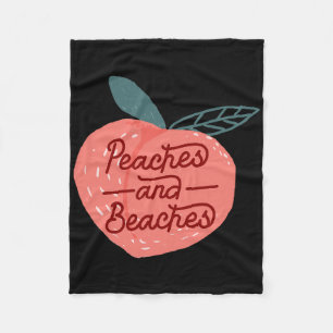 Perziken en stranden Zoete fruitperzik Fleece Deken