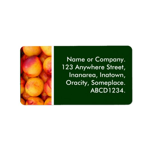 perziken etiket (Voorkant)