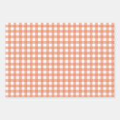  perziken & Gingham Mixed Patterns Inpakpapier Vel (Voorkant 2)