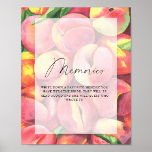 Perziken - herinneringen met de bruid poster