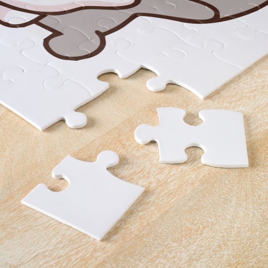 Perziken houden van Goma Puzzle Legpuzzel (Zijkant)