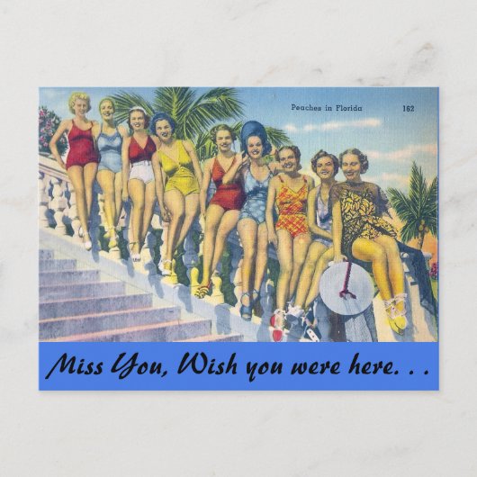 Perziken in Florida Briefkaart (Voorkant)