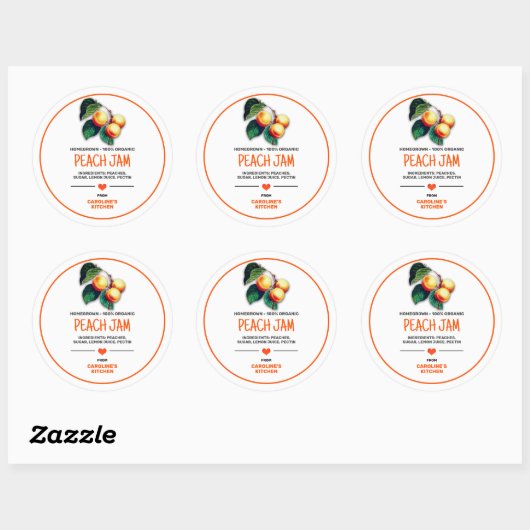 Perziken inblikpot Label (Vel)