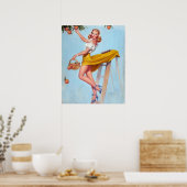 Perziken omhoog poster (Keuken)
