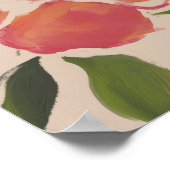 Perziken op beige poster (Hoek)