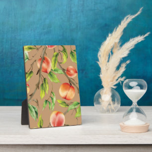 Perziken op de boom fotoplaat