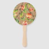 Perziken op de boom handwaaier (Achterkant)