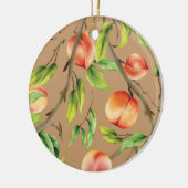 Perziken op de boom keramisch ornament (Links)