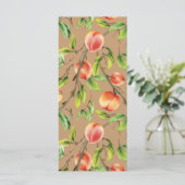 Perziken op de boom menu (Staand voorkant)