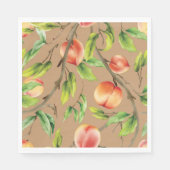 Perziken op de boom servet (Voorkant)