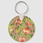 Perziken op de boom sleutelhanger (Achterkant)