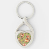 Perziken op de boom sleutelhanger (Voorkant)