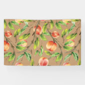 Perziken op de boom spandoek (Horizontaal)