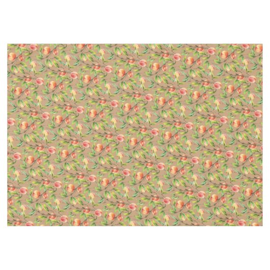 Perziken op de boom tafelkleed (Voorkant (Horizontaal))