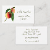 Perziken op een Branch Visitekaartje (Voorkant / Achterkant)