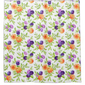 Perziken Pluimvee Paarse appelsap botanische kleur Douchegordijn (Voorkant)