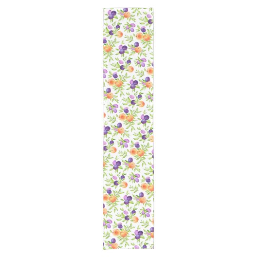 Perziken Pluimvee Paarse appelsap botanische kleur Korte Tafelloper (Voorkant)