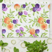 Perziken Pluimvee Paarse appelsap botanische kleur Theedoek (Gevouwen)