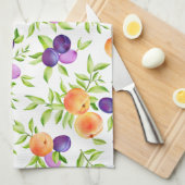 Perziken Pluimvee Paarse appelsap botanische kleur Theedoek (Quarter Fold)