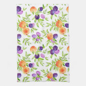 Perziken Pluimvee Paarse appelsap botanische kleur Theedoek (Verticaal)