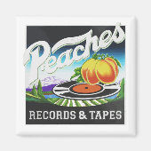 perziken-records en tapes-Logo Magneet (Voorkant)