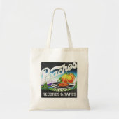perziken-records en tapes-Logo Tote Bag (Voorkant)