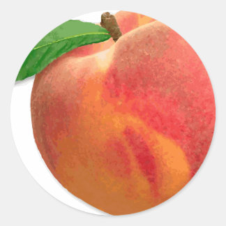 perziken ronde sticker