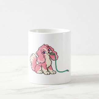 Perziken Roze Hond met Mint Harnas Mok