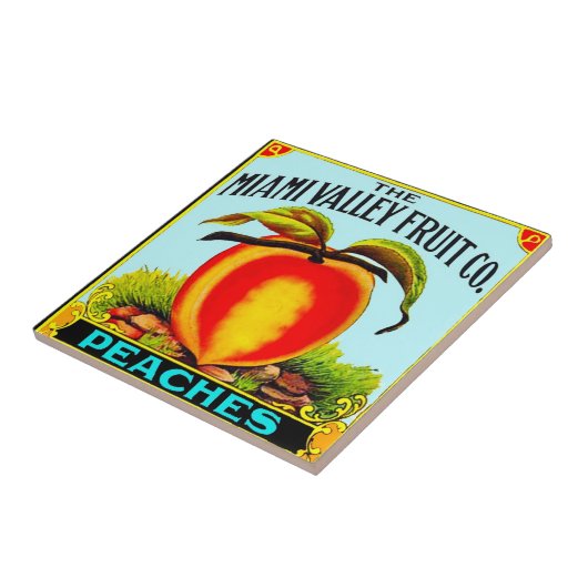 perziken tegeltje (Zijkant)