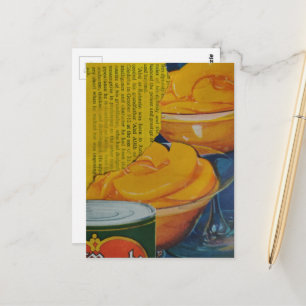 Perziken uit collage uit de jaren 30 briefkaart