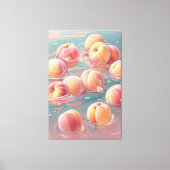 Perziken Uitgerekt Canvas Print (Voorkant)