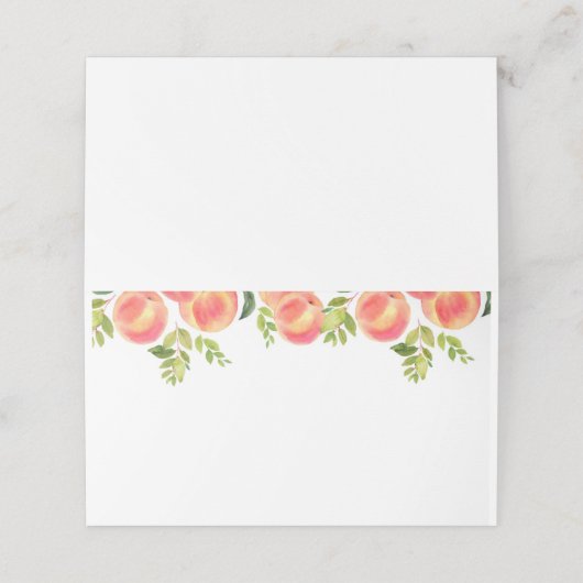 Perziketen. Waterverf Peach (Buitenkant ongevouwen)