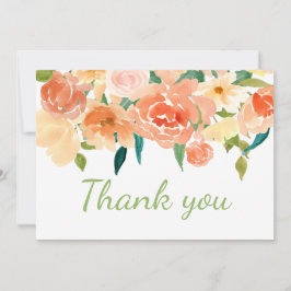 Perzikflessen | Baby shower Hartelijk dank Bedankkaart