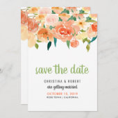 Perzikflessen | Datum opslaan Kaart (Voorkant / Achterkant)