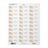 Perzikfloraal Etiket (Full Sheet)