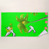 Perzikhanddoeken palmboom strandlaken (Voorkant)