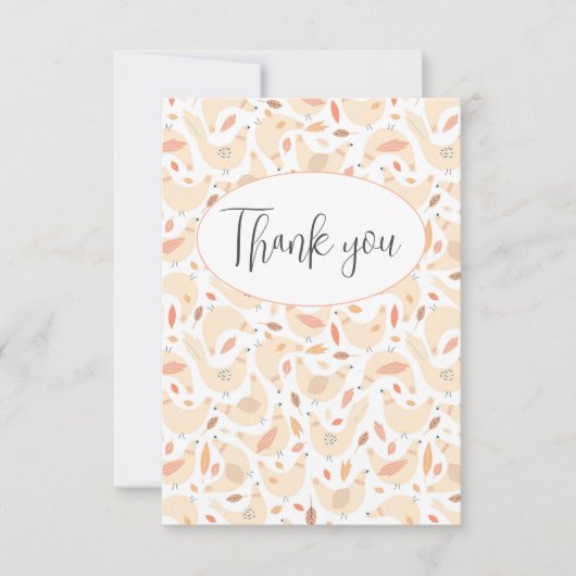 Perzikkippen Vat Hartelijk dank Bedankkaart (Voorkant)