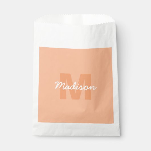 Perzikkleur van 2024 met de naam van het douanemon bedankzakje (Voorkant)